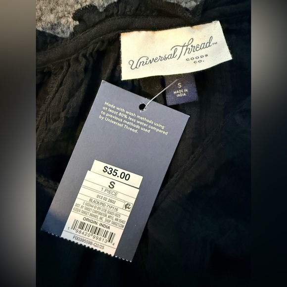 Universal Thread Balloon Long Sleeve V-Neck Blouse - Black S - Picture 3 of 4